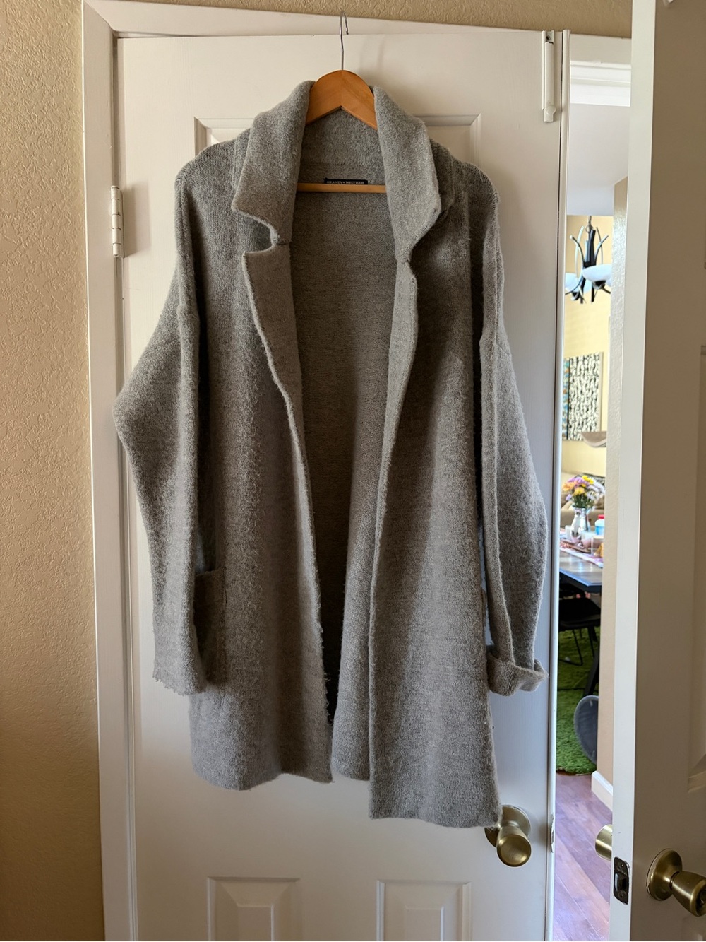 Cozy Open-Front Women's Gray Sweater Cardigan
